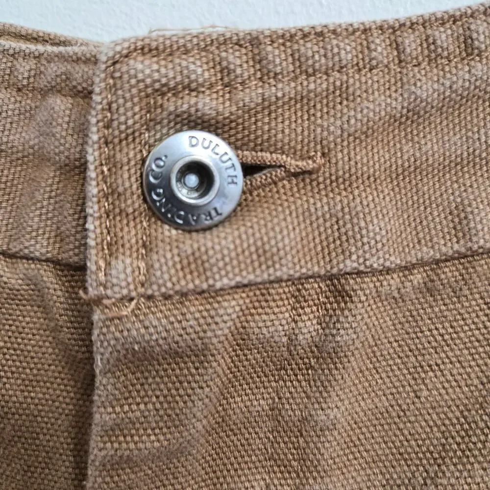 Duluth Trading Co. Men's Cargo Work Shorts – Size 46, 100% Cotton, Tan